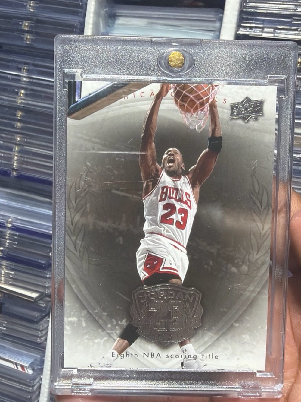 Topps Silver Basketball Card with Red and White Accents